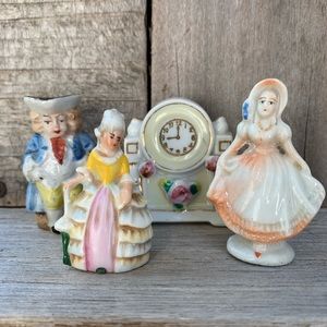 4 Vintage Japanese Mini Porcelain Colonial Figures